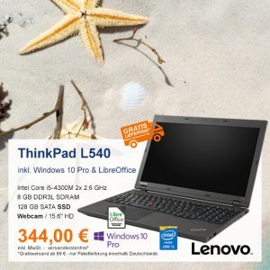 Top-Angebot: Lenovo ThinkPad L540 nur 344 €