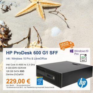 Top-Angebot: HP ProDesk 600 G1 SFF nur 229 €